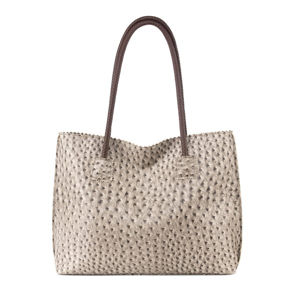 Leather Tote Bag With Zier Large Ostrich Hobo Purse Shoulder ^_^ - Picture 1 of 6